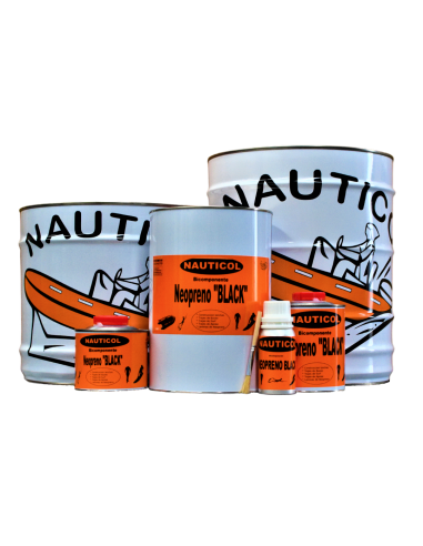 Botes de pegamento para semirrígidas. Nauticol Black.