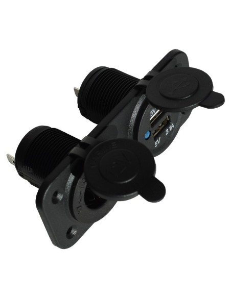 Toma Mechero con Entrada USB