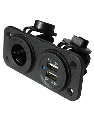 Toma Mechero con Entrada USB