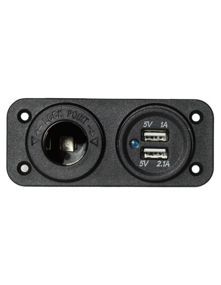 Toma Mechero con Entrada USB