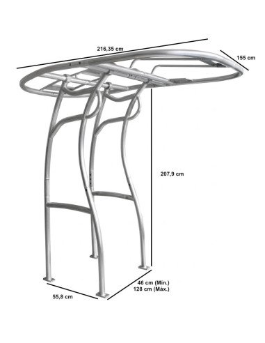 Toldo T-Top Cobra Pro para Barcos, Lanchas y  Semirrígidas